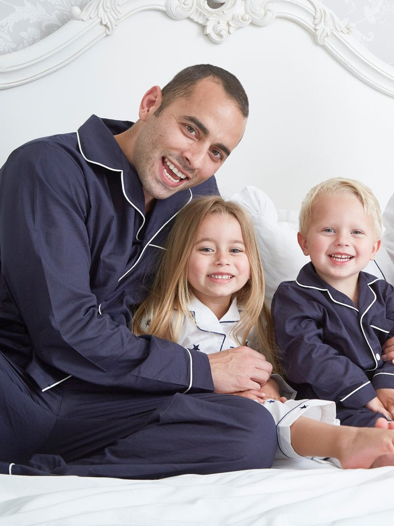 Men’s Navy Cotton Pyjamas