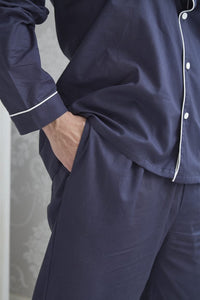 Men’s Navy Cotton Pyjamas