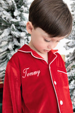Load image into Gallery viewer, Red Velvet Christmas Pyjamas - Family Matching
