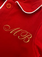 Load image into Gallery viewer, Girls Red Ruffle Pyjamas
