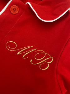 Girls Red Ruffle Pyjamas