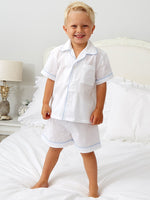 Load image into Gallery viewer, Traditional Blue Piping Cotton Pyjama’s
