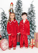 Load image into Gallery viewer, Red Velvet Christmas Pyjamas - Family Matching
