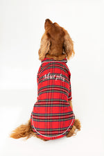 Load image into Gallery viewer, Personalised Tartan Christmas Dog Pyjamas

