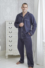 Load image into Gallery viewer, Men’s Navy Cotton Pyjamas
