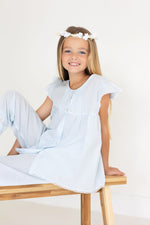 Load image into Gallery viewer, Blue Lace And Pintuck Pyjamas
