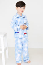 Load image into Gallery viewer, Boy’s Racing Car Checked Pyjamas
