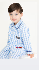 Load image into Gallery viewer, Boy’s Racing Car Checked Pyjamas
