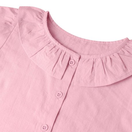 Girls Frill Linen Short Set