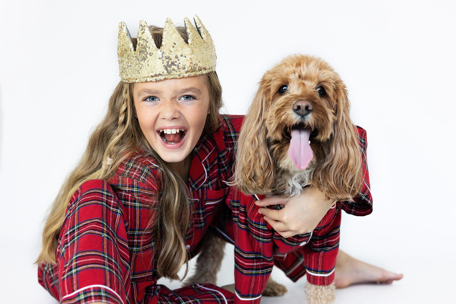 Personalised Tartan Christmas Dog Pyjamas