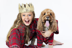 Personalised Tartan Christmas Dog Pyjamas