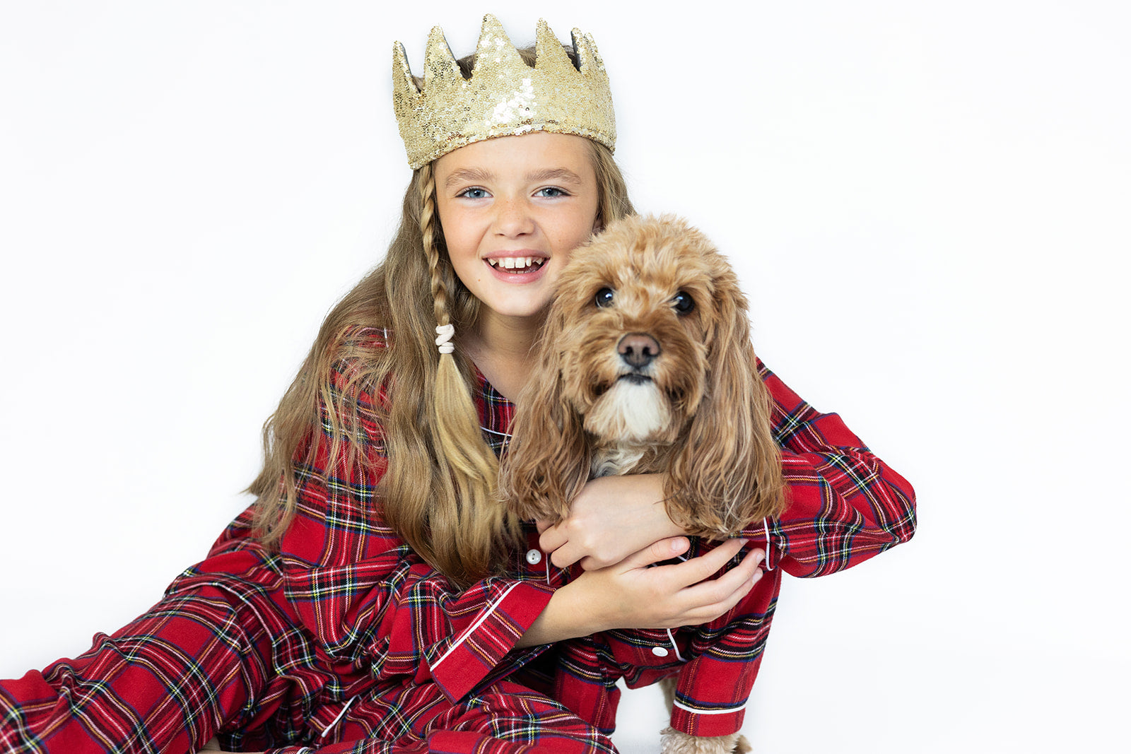 Personalised Tartan Christmas Dog Pyjamas