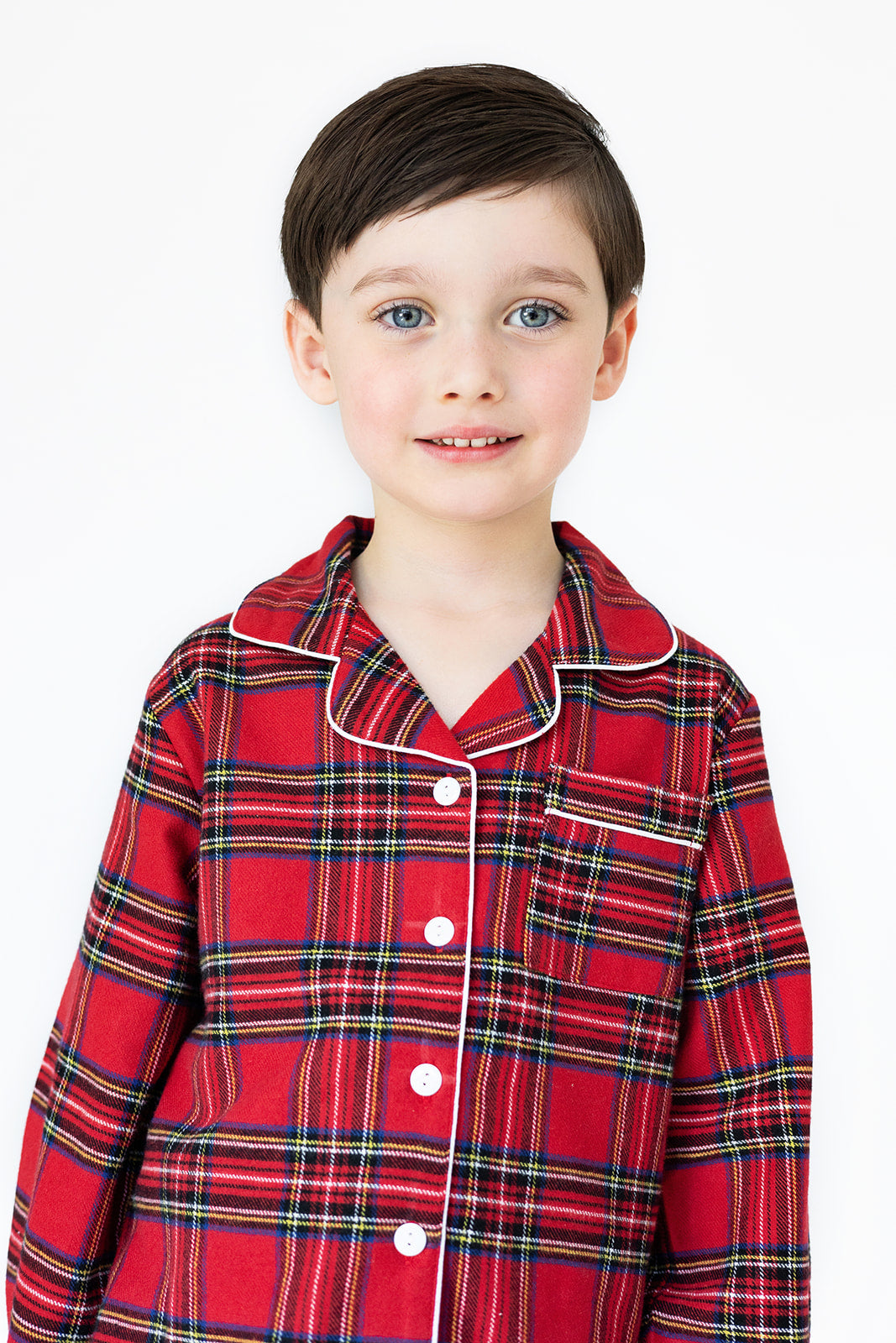 Kids Tartan Luxury Christmas Brushed Cotton Pyjamas