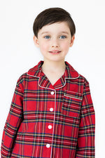 Load image into Gallery viewer, Kids Tartan Luxury Christmas Brushed Cotton Pyjamas
