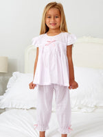 Load image into Gallery viewer, Girls Pink Smocked Pjs
