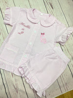 Load image into Gallery viewer, Girls Dinosaur Ruffle Pjs
