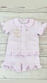 Load image into Gallery viewer, Swan Ruffle Birthday Pjs Long Or Short
