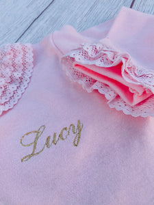 Pink Frilly Sleepsuit Fairy Design