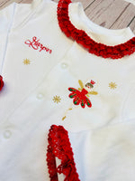Load image into Gallery viewer, Frilly Sugar Plum Fairy Sleepsuit
