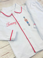 Load image into Gallery viewer, Boys White Christmas Pyjamas
