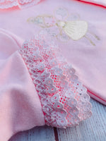 Load image into Gallery viewer, Pink Frilly Sleepsuit Fairy Design
