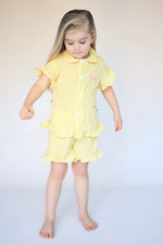 Load image into Gallery viewer, Lemon ruffle girls set
