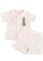Load image into Gallery viewer, Ruffle seersucker short pyjamas  - Rabbit
