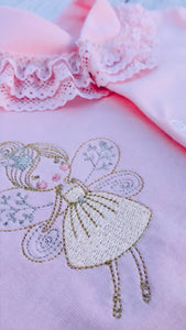 Pink Frilly Sleepsuit Fairy Design