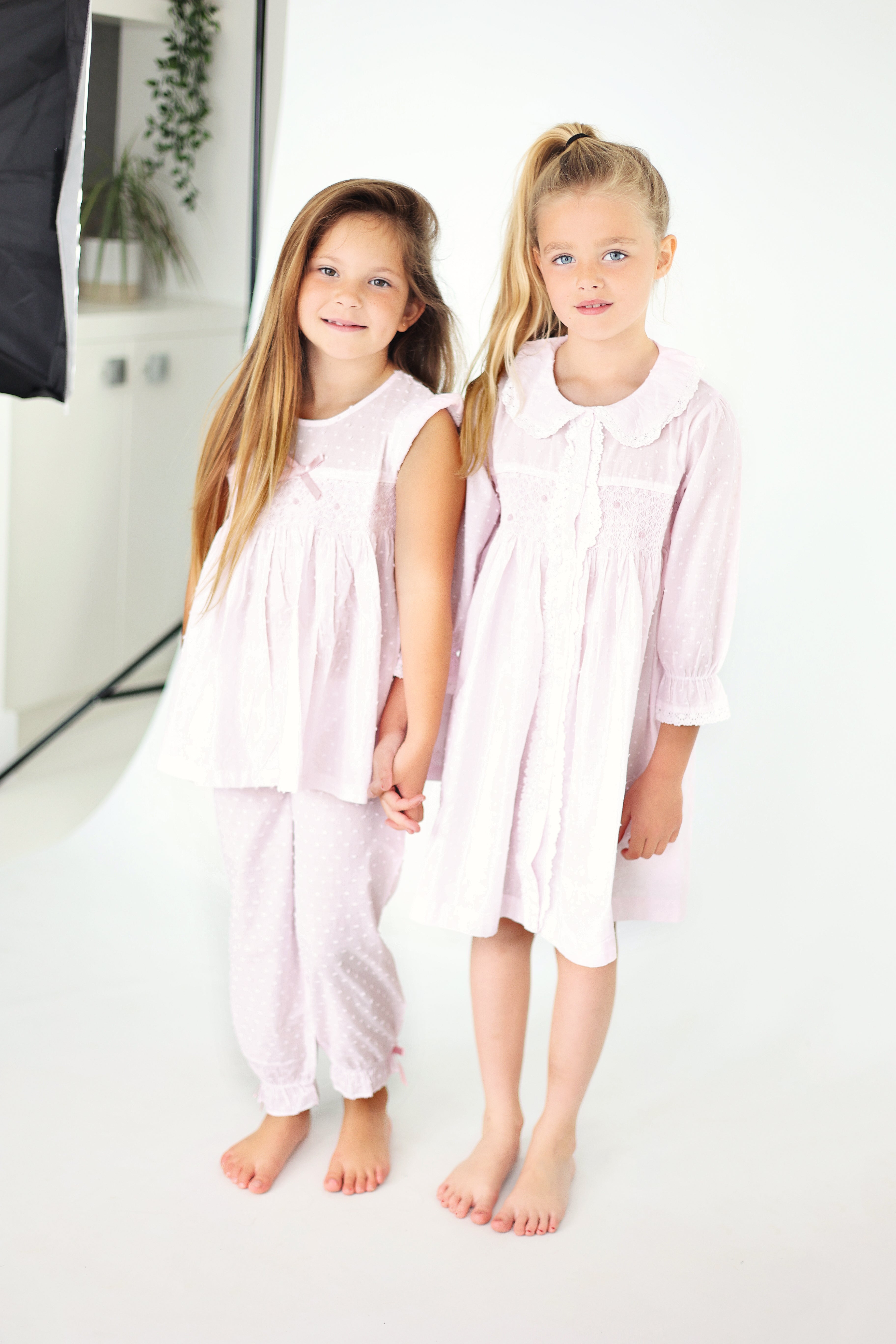 Girls Smocked Pink Dressing Gown