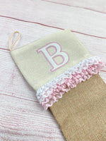 Load image into Gallery viewer, Pink Frilly Stocking
