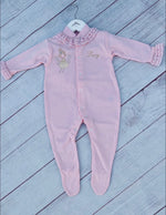 Load image into Gallery viewer, Pink Frilly Sleepsuit Fairy Design
