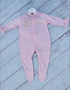 Pink Frilly Sleepsuit Fairy Design