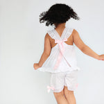 Load image into Gallery viewer, Luna White Cotton Pjs Older Girls

