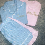 Load image into Gallery viewer, Pink ruffle short pyjamas
