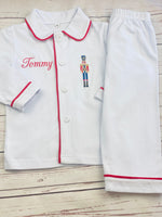 Load image into Gallery viewer, Boys White Christmas Pyjamas
