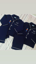 Load image into Gallery viewer, Nutcracker Boys Navy Pyjamas
