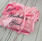 Load image into Gallery viewer, Girls Birthday Satin Set
