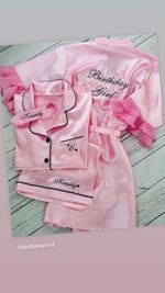 Load image into Gallery viewer, Girls Birthday Satin Set
